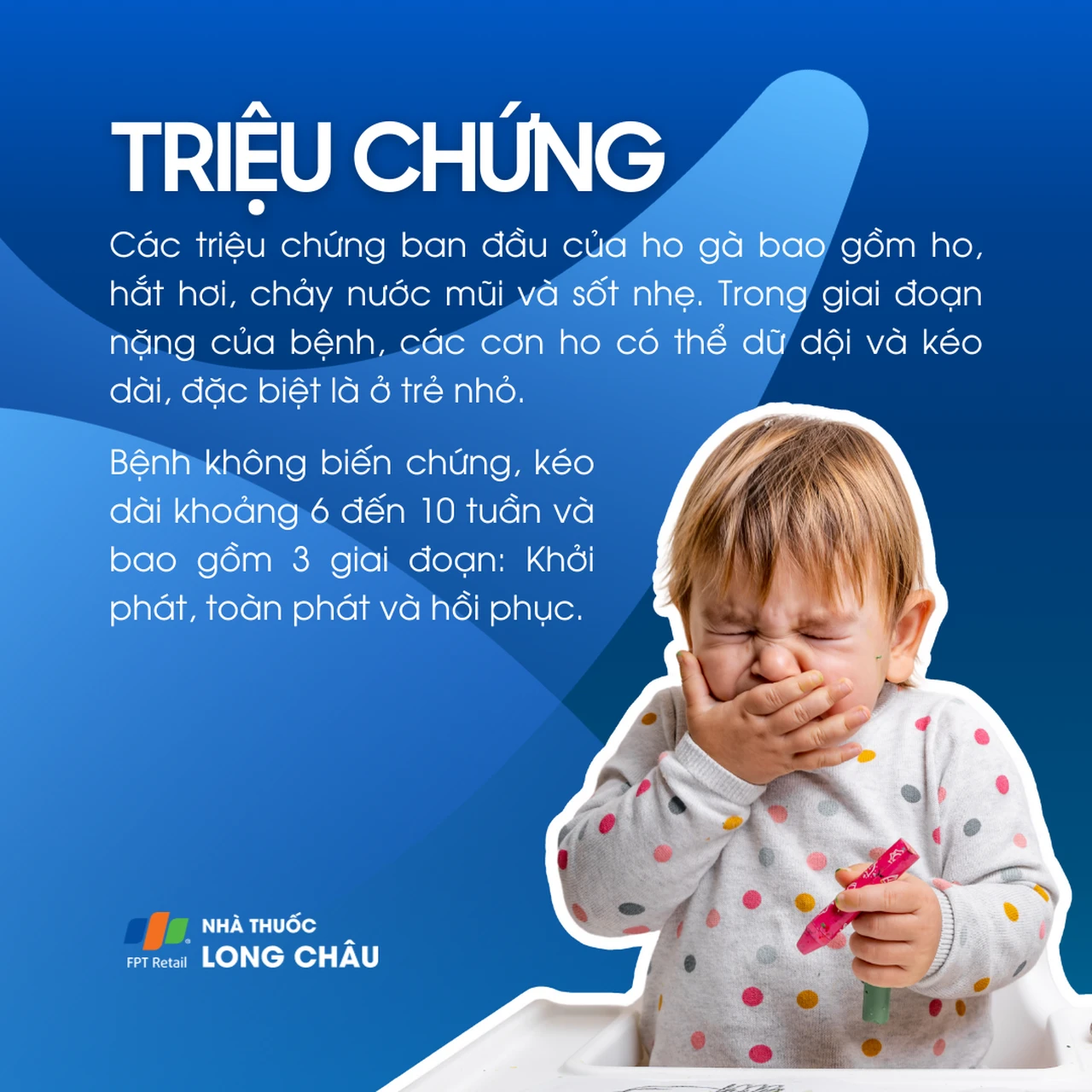 Triệu chứng bệnh ho gà ở trẻ em: ho dai dẳng và khó thở