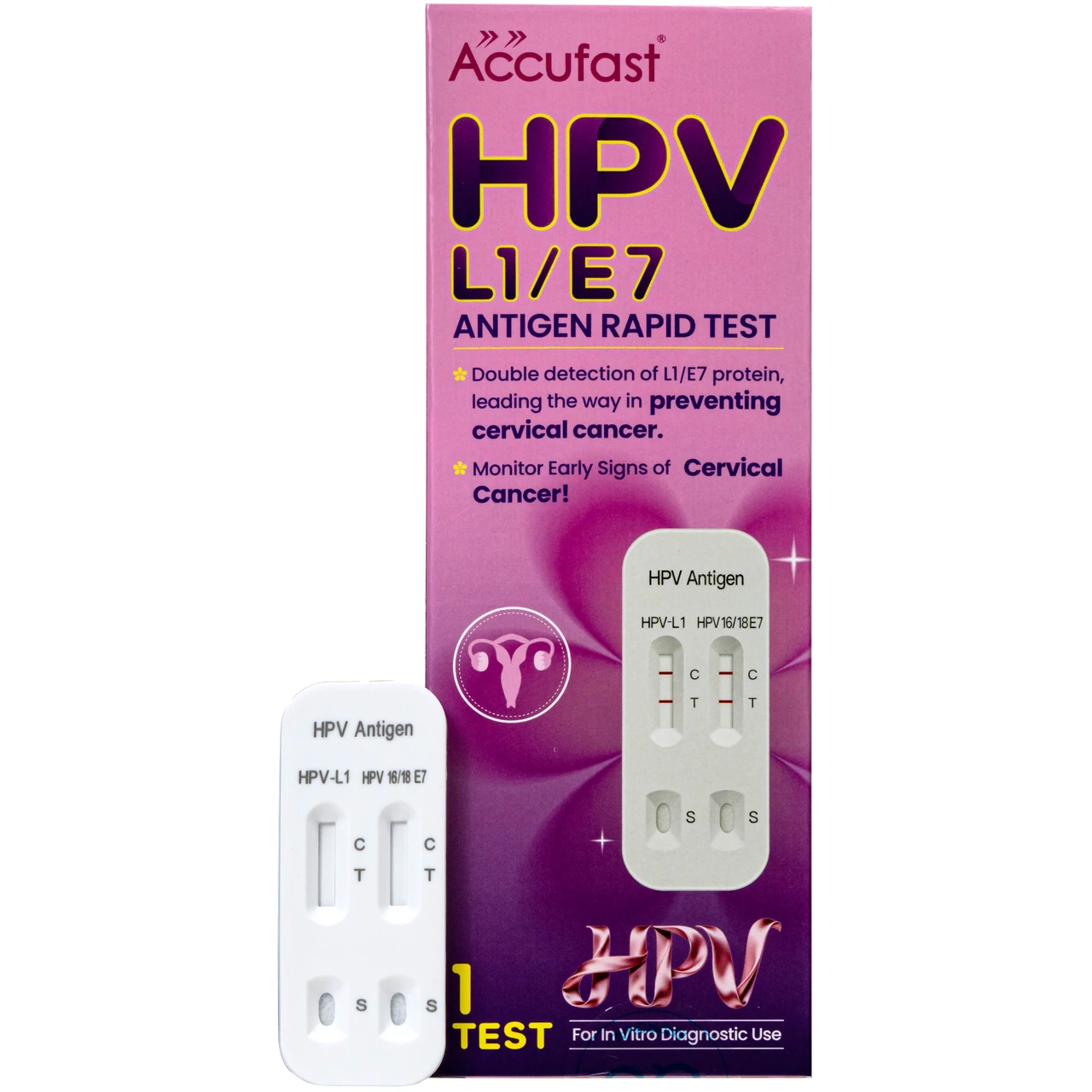 Kit test HPV Accufast L1/E7 giúp phát hiện sớm nguy cơ ung thư cổ tử ...