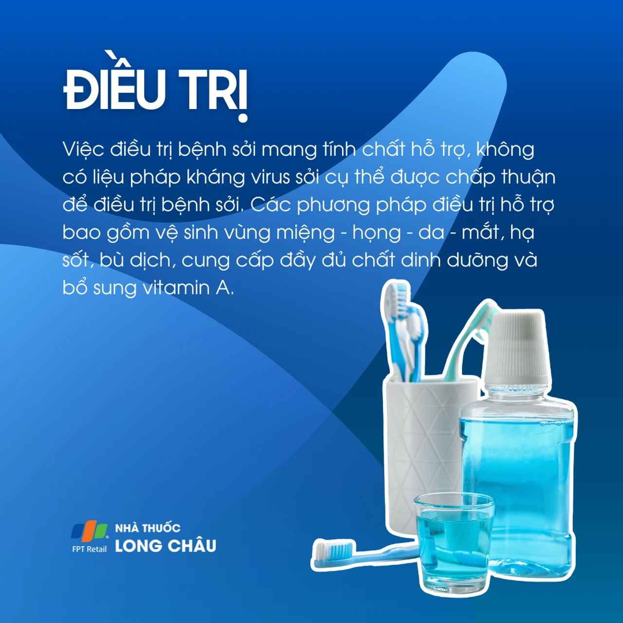 Điều trị hỗ trợ bệnh sởi và bổ sung vitamin A