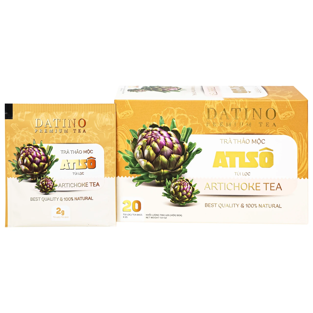 Trà thảo mộc Atiso Datino Premium Tea (20 túi x 2g)