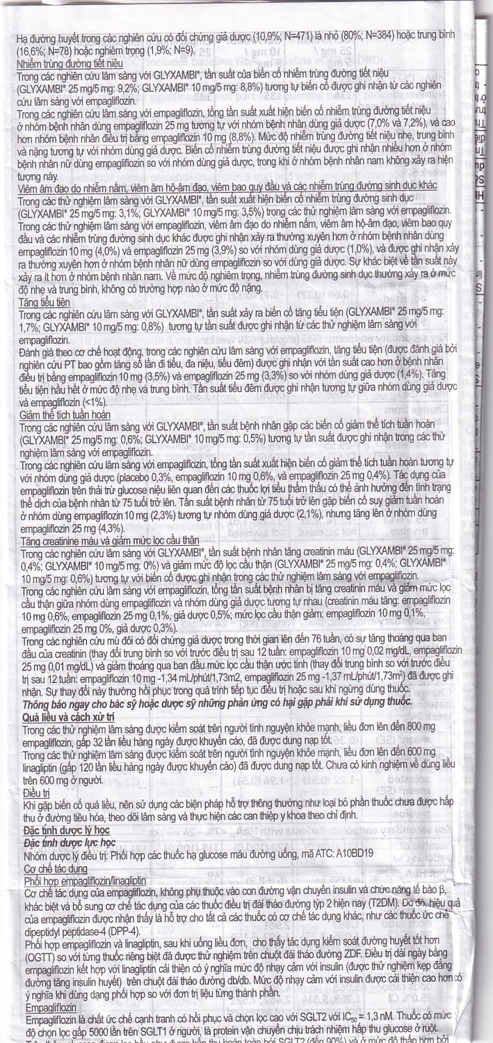 Hình ảnh Thuốc Glyxambi 25mg/5mg Boehringer điều trị đái tháo đường típ 2 (3 vỉ x 10 viên)