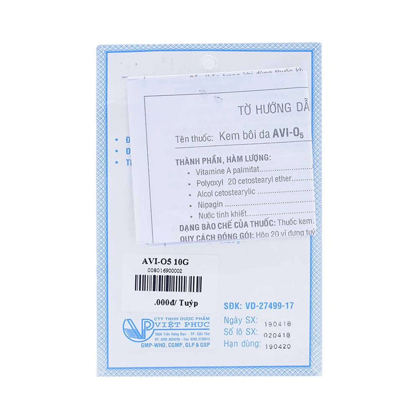 AVI-O5: Thuốc bôi hỗ trợ liền sẹo, trị mụn (Tuýp 10g)