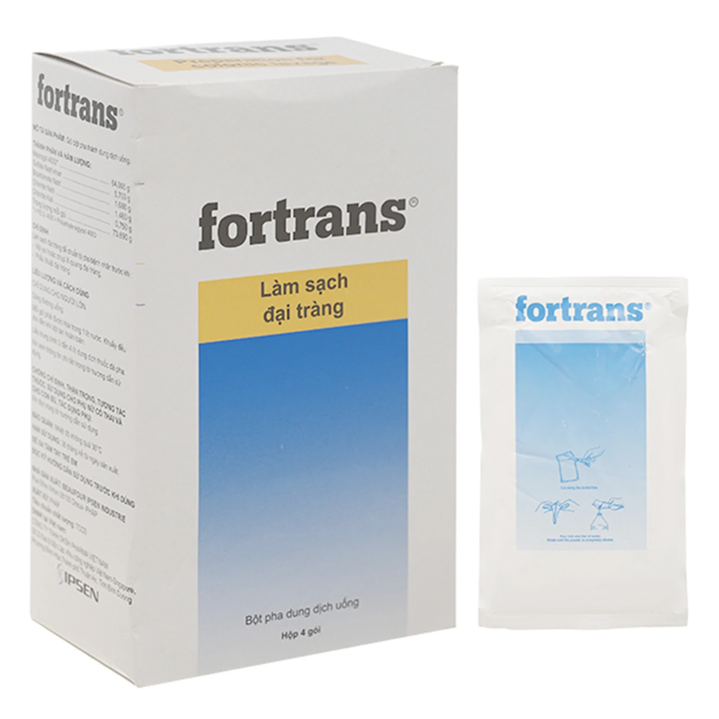 Bột pha uống Fortrans 64g Ipsen Pharma làm sạch đại tràng