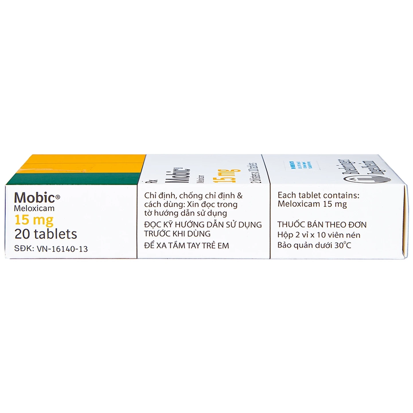 Mobic 15mg Boehringer điều trị viêm xương khớp (2 vỉ x 10 viên)