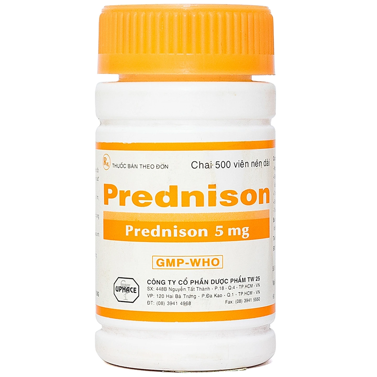 Prednison 5mg Uphace trị bệnh thấp khớp (Lọ 500 Viên)