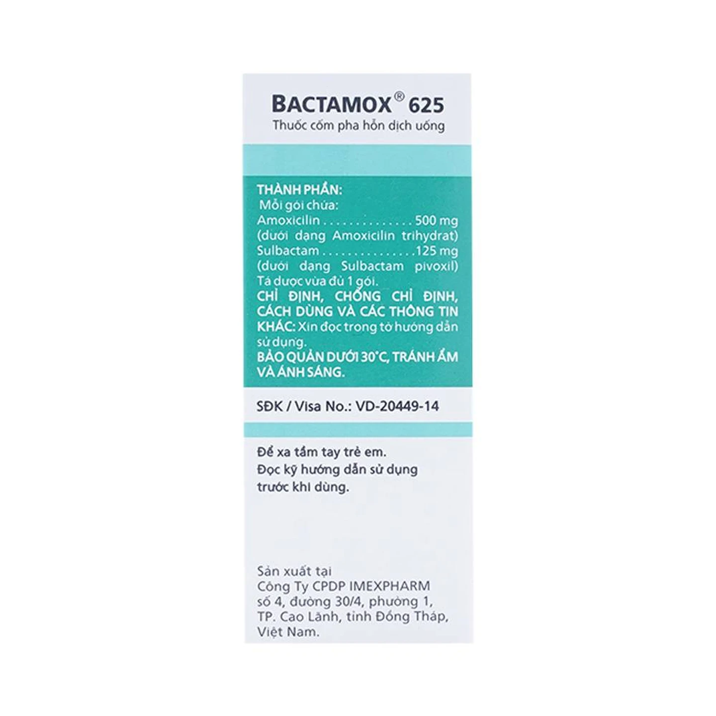 Thuốc Bactamox 625Mg trị viêm amidan, viêm xoang