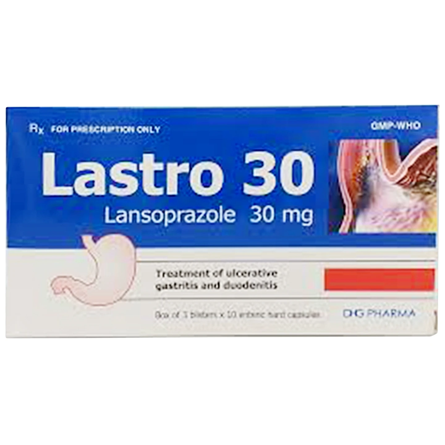Thuốc Lastro 30mg DHG điều trị viêm thực quản