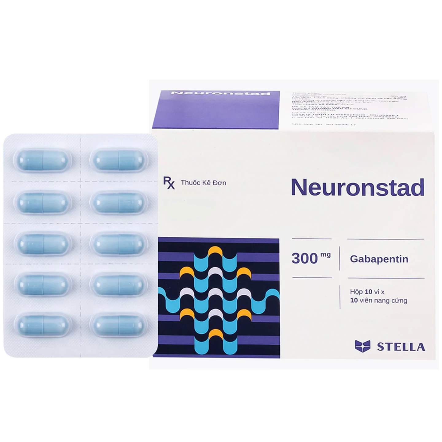 Thuốc Neuronstad 300mg Stella điều trị hỗ trợ động kinh cục bộ (10 vỉ x ...