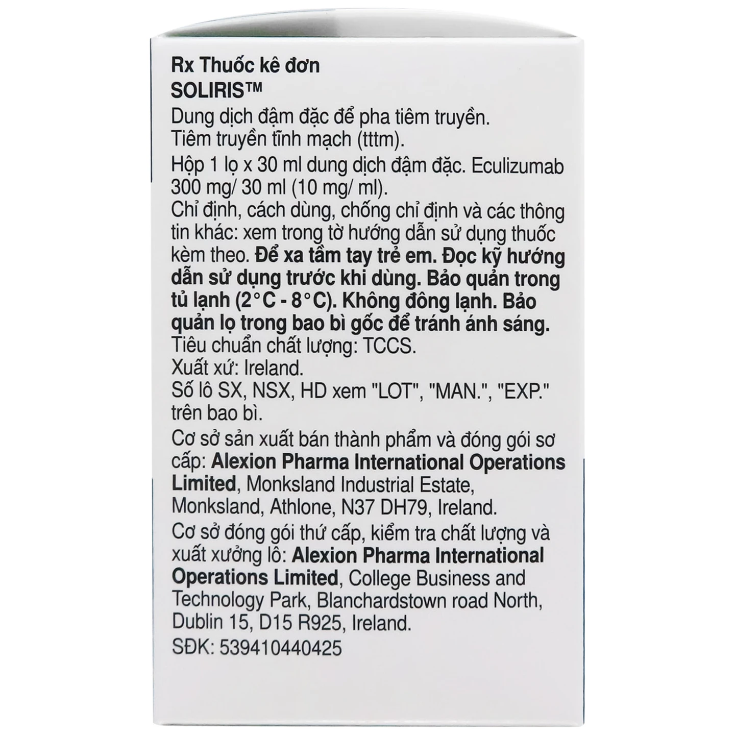 Thuốc Soliris điều trị huyết sắc tố kịch phát về đêm