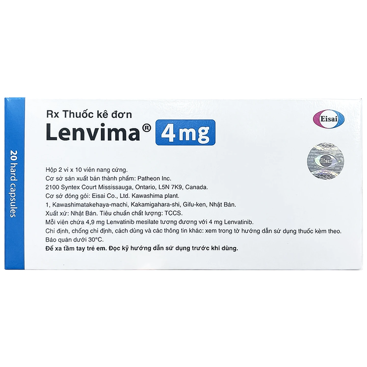 Lenvima 4mg: Thuốc hỗ trợ điều trị ung thư tuyến giáp