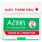 Giấy thấm dầu Acnes Oil Remover Paper giúp kiểm soát nhờn, ngăn ngừa mụn (100 tờ)