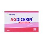 Thuốc Agdicerin 50mg Agimexpharm điều trị triệu chứng các bệnh thoái hóa khớp hông, gối (3 vỉ x 10 viên)