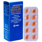 Thuốc Andriol Testocaps 40mg Catalent hỗ trợ điều trị thiểu năng tuyến sinh dục nam giới (3 vỉ x 10 viên)