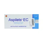 Thuốc Aspilets EC 80mg phòng ngừa nhồi máu cơ tim, đột quỵ (10 vỉ x 10 viên)