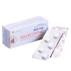 Thuốc Glucofine 850mg Domesco điều trị đái tháo đường típ 2 (4 vỉ x 5 viên)