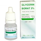 Thuốc nhỏ tai, rà miệng Glycerin Borat 3% F.T Pharma điều trị nấm miệng (Hộp 10ml)