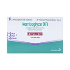 Viên nén Komboglyze XR 5mg/1000mg AstraZeneca hỗ trợ kiểm soát đường huyết (4 vỉ x 7 viên)