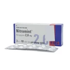 Viên nén Nitromint 2,6mg Egis Pharma điều trị bệnh động mạch vành, đau thắt ngực (3 vỉ x 10 viên) 