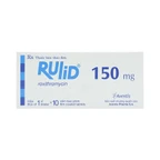 Thuốc Rulid 150mg Aventis điều trị các loại nhiễm khuẩn, bệnh bạch hầu, ho gà (1 vỉ x 10 viên)