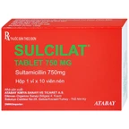 Thuốc Sulcilat 750mg Atabay điều trị các bệnh nhiễm khuẩn (1 vỉ x 10 viên)