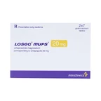 Viên nén Losec Mups 20mg AstraZeneca điều trị loét tá tràng, dạ dày (2 vỉ x 7 viên)
