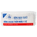 Bông cắt sẵn zigzag Bạch Tuyết 100g vệ sinh cá nhân và y tế