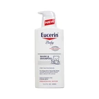 Sữa tắm gội Eucerin Baby Wash & Shampoo làm sạch dịu nhẹ mái tóc và làn da của bé (400ml)