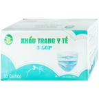 Khẩu trang 3 lớp Thiên Thủy màu xanh (50 cái)