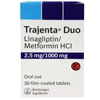 Thuốc Trajenta Duo 2.5mg/1000mg Boehringer điều trị đái tháo đường típ 2 (3 vỉ x 10 viên)