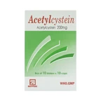 Thuốc Acetylcystein 200mg Nadyphar tiêu nhầy trong bệnh viêm phế quản, bệnh nhầy nhớt (10 vỉ x 10 viên)