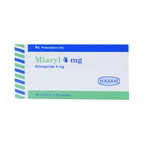 Viên nén Miaryl 4mg Hasan điều trị đái tháo đường típ 2 (10 vỉ x 10 viên)