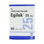 Thuốc Egilok 25mg Egis Pharma điều trị tăng huyết áp, đau thắt ngực (60 viên)
