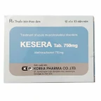 Viên nén Kesera 750mg Korea Pharma giảm đau do bong gân, căng cơ, chấn thương (10 vỉ x 10 viên)
