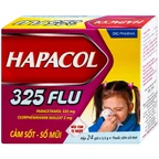 Cốm Hapacol 325 Flu DHG điều trị đau đầu, đau nửa đầu, đau răng (24 gói)
