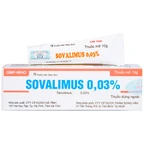 Thuốc mỡ Sovalimus 0.03% Hadiphar điều trị viêm da (10g)