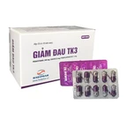 Thuốc giảm đau TK3 300mg Hadiphar giúp giảm đau, hạ sốt (10 vỉ x 10 viên)