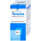 Bột pha hỗn dịch uống Toraxim 400mg/50ml Deltapharm điều trị câc chứng nhiễm khuẩn (50ml)