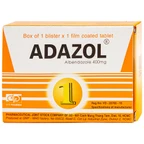 Thuốc Adazol 400mg Dược 3-2 điều trị nhiễm ký sinh trùng đường ruột (1 vỉ x 1 viên)