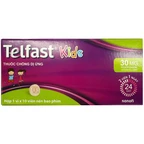Thuốc Telfast Kids 30mg Sanofi điều trị viêm mũi dị ứng, mày đay cho trẻ em (1 vỉ x 10 viên)