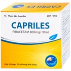 Thuốc Capriles 800mg/10ml Hà Tây điều trị rung giật cơ, thiếu máu não (20 ống x 10ml)