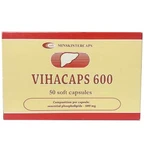 Thuốc Vihacaps 600 Minskintercaps cải thiện triệu chứng bệnh lý gan (5 vỉ x 10 viên)