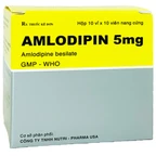 Thuốc Amlodipin 5mg Vidipha điều trị tăng huyết áp, đau thắt ngực (10 vỉ x 10 viên)