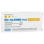 Thuốc DH-Alenbe Plus 70mg/2800IU Hasan điều trị loãng xương (2 vỉ x 2 viên)