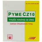 Thuốc kháng dị ứng Pyme Cz10 Pymepharco điều trị viêm mũi dị ứng, sổ mũi, mày đay (10 vỉ x 10 viên)