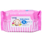 Khăn giấy ướt Living Aloe Vera Chok Chok mềm mại, không xơ, an toàn (30 miếng)