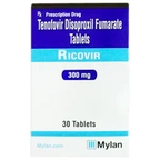 Thuốc Ricovir 300mg Mylan điều trị nhiễm virus HIV-1, viêm gan B (30 viên)