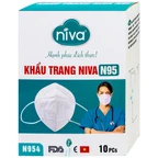 Khẩu trang 2 lớp Niva N95 (10 cái) hỗ trợ ngăn bụi và vi khuẩn 