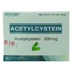 Thuốc Acetylcystein 200mg Khapharco tiêu nhầy trong bệnh viêm phế quản, bệnh nhầy nhớt (10 vỉ x 10 viên)