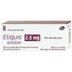 Thuốc Eliquis 2.5mg Pfizer phòng ngừa biến cố thuyên tắc huyết khối tĩnh mạch, đột quỵ (20 viên)