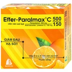 Viên sủi Effer-Paralmax C 500/150 Boston giảm đau, hạ sốt (5 vỉ x 4 viên)